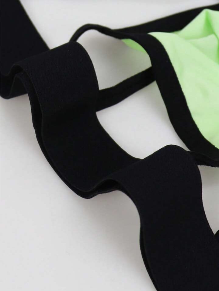 Men's Fashionable Fresh Light Green Breathable Briefs For Men